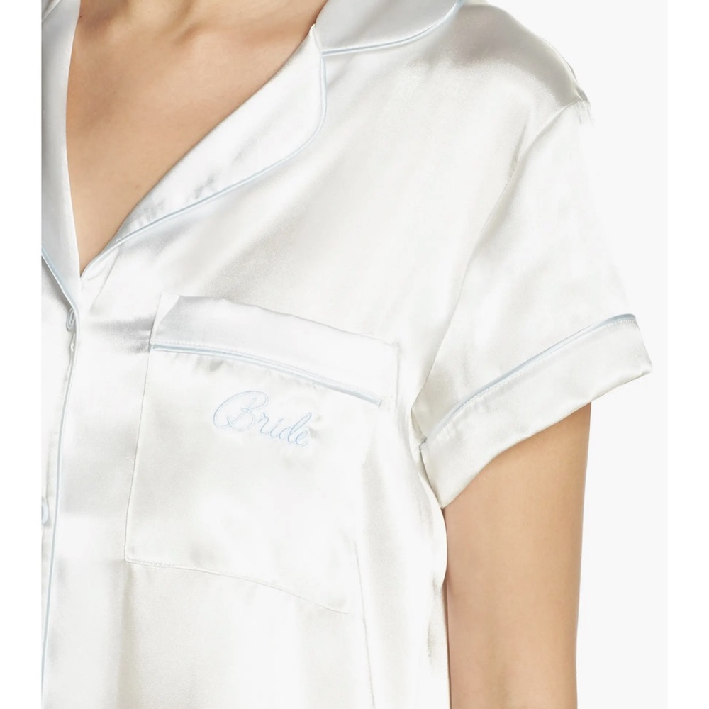 In Bloom by Jonquil Bride White Satin Sleepwear Pajama Set XL
